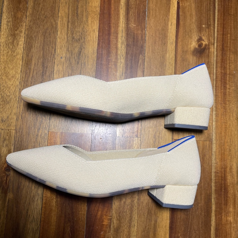 Rothy’s The High Point Sandstone Knit Pointed Toe Flats Women’s Size 10.5 - Picture 5 of 9